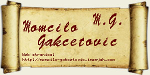 Momčilo Gakčetović vizit kartica